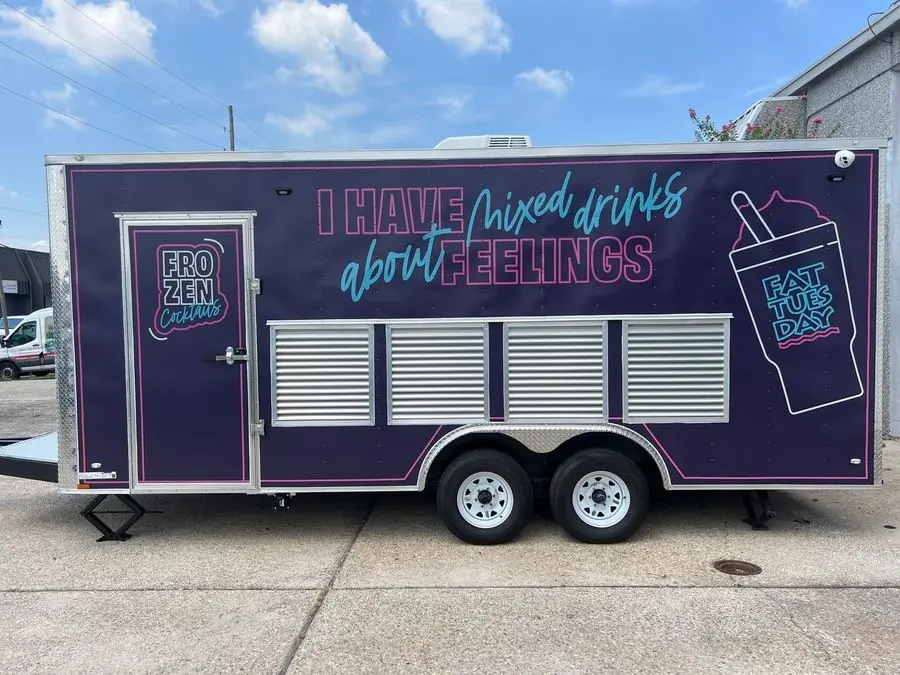 Fro Zen Cocktails trailer wrap by Valkyrie Fleet Wraps